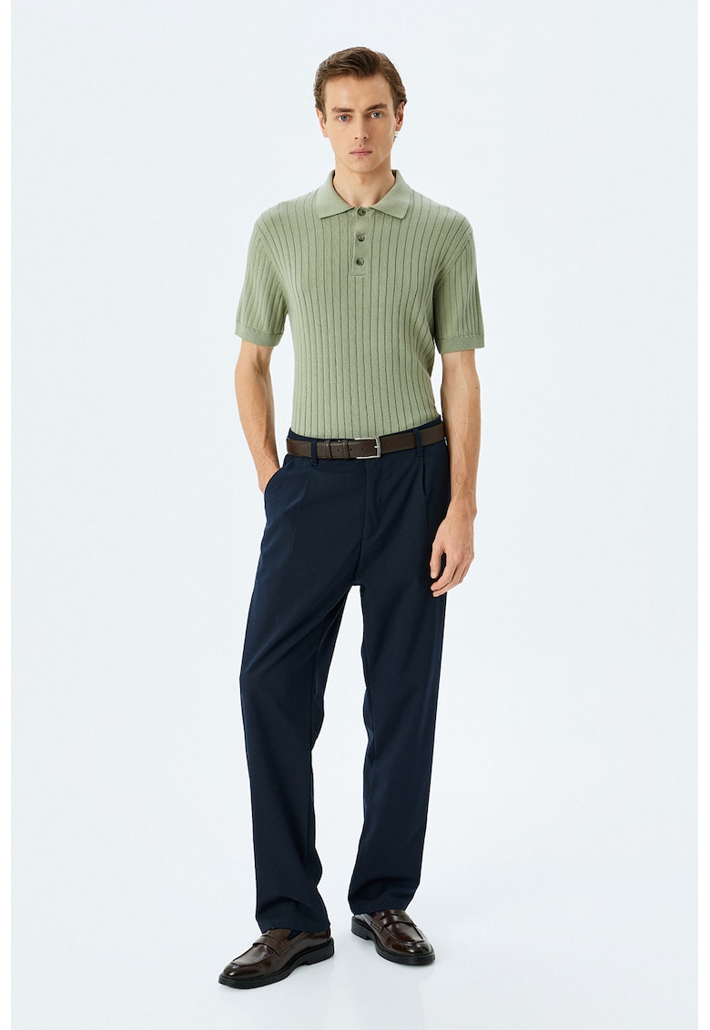 Pulover striat cu maneci scurte Pulover striat cu maneci scurte