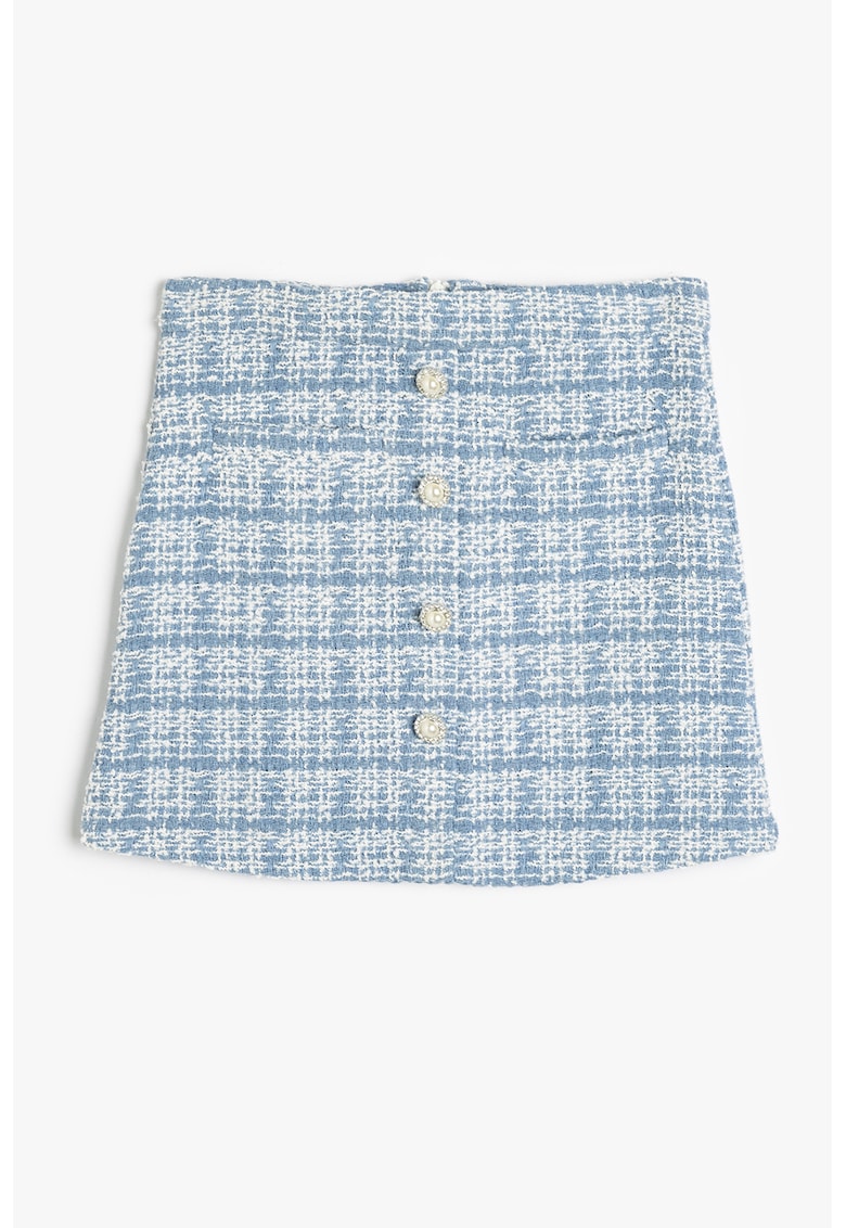 Fusta din tuid cu nasturi tip bijuterie