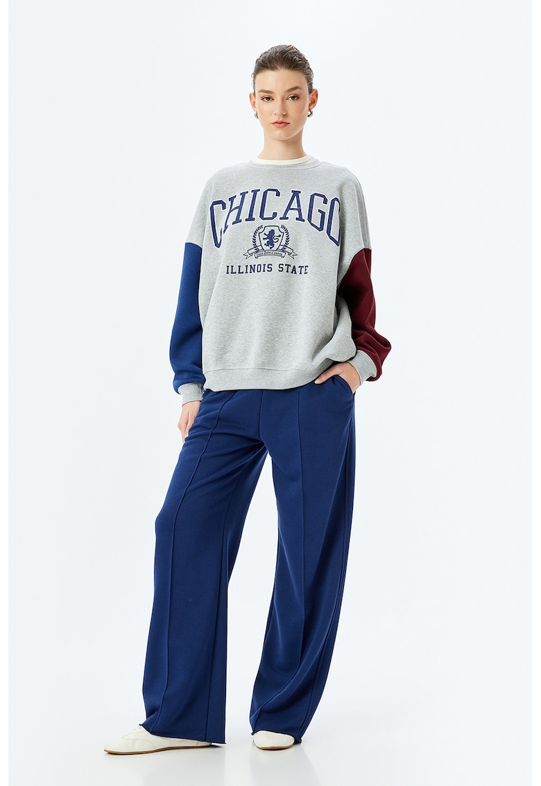 Bluza de trening cu imprimeu text