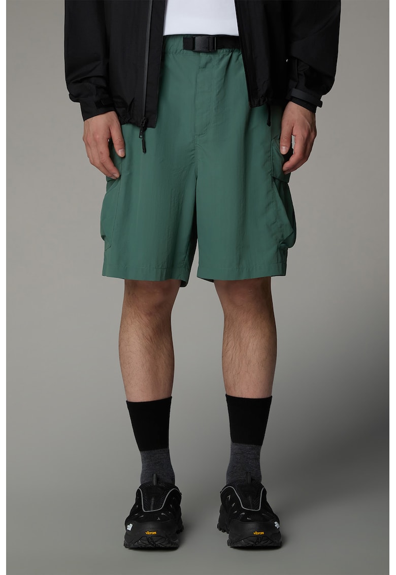 Pantaloni scurti cu buzunare laterale - Verde inchis