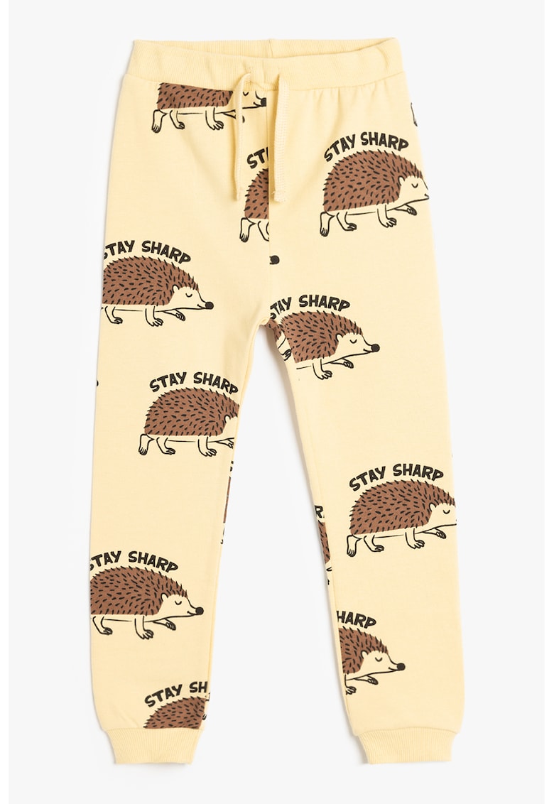 Pantaloni de trening din bumbac cu snur