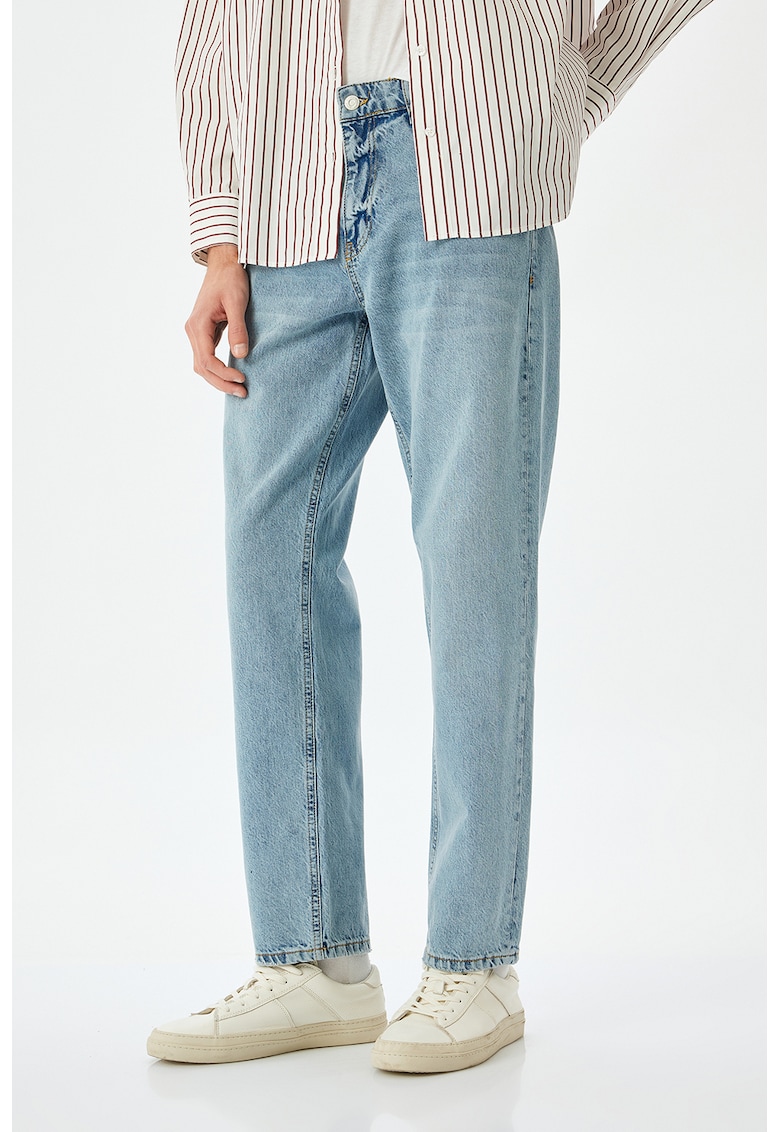 Blugi relaxed-fit - Albastru deschis melange