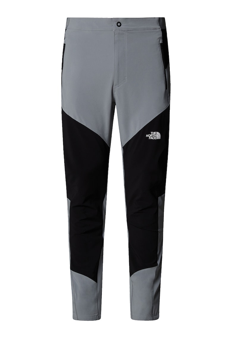 Pantaloni cu logo pentru drumetii - Negru/Gri