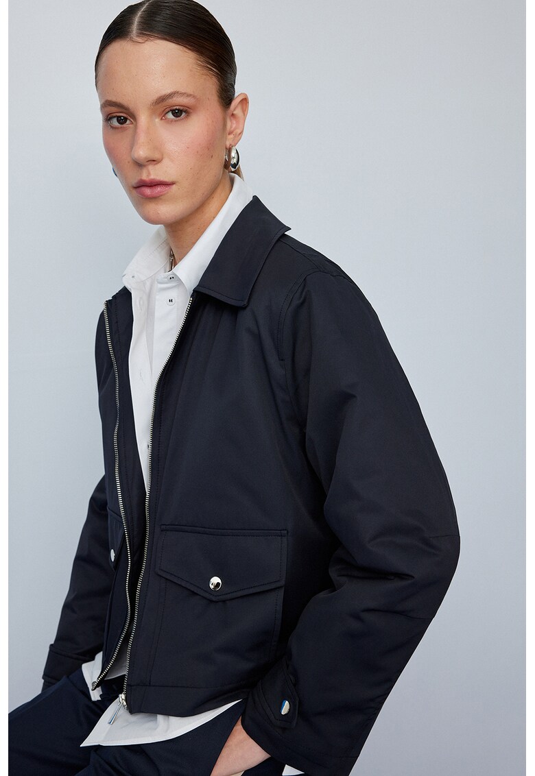 Jacheta bomber cu fermoar