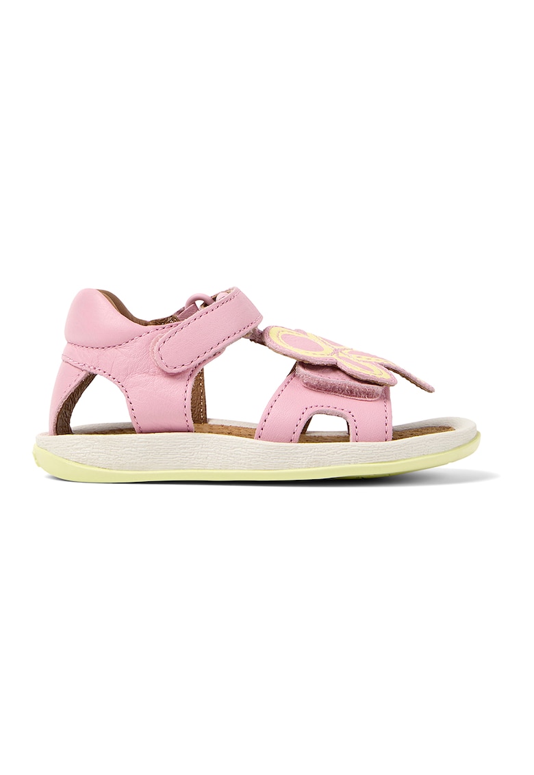 Sandale de piele cu detalii florale