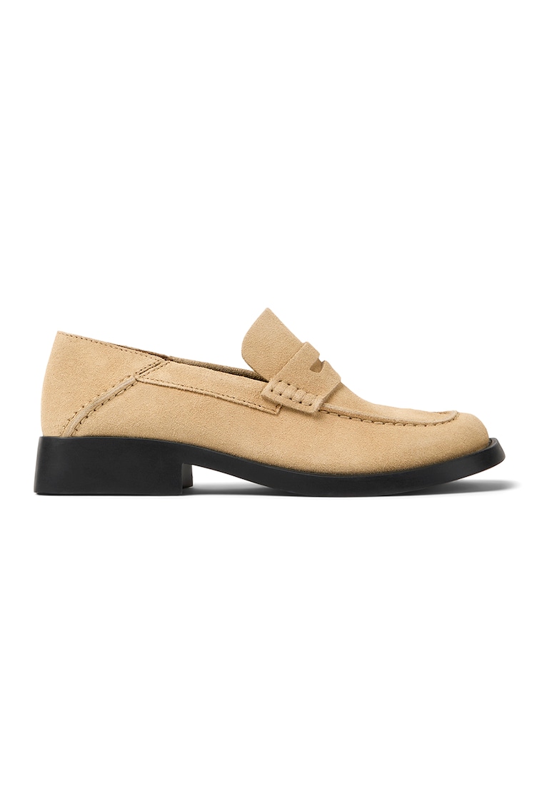 Pantofi loafer de piele intoarsa