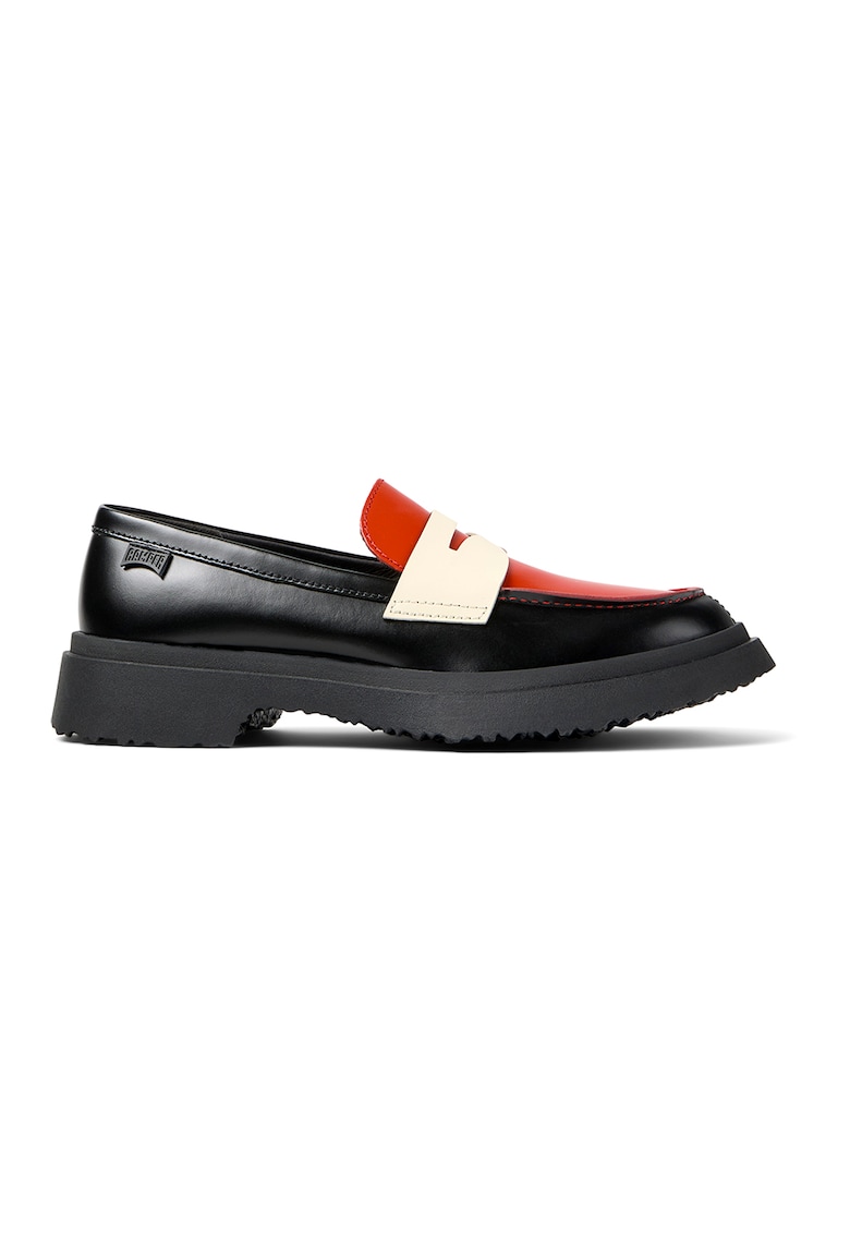 Pantofi loafer de piele Twins - Rosu/Negru