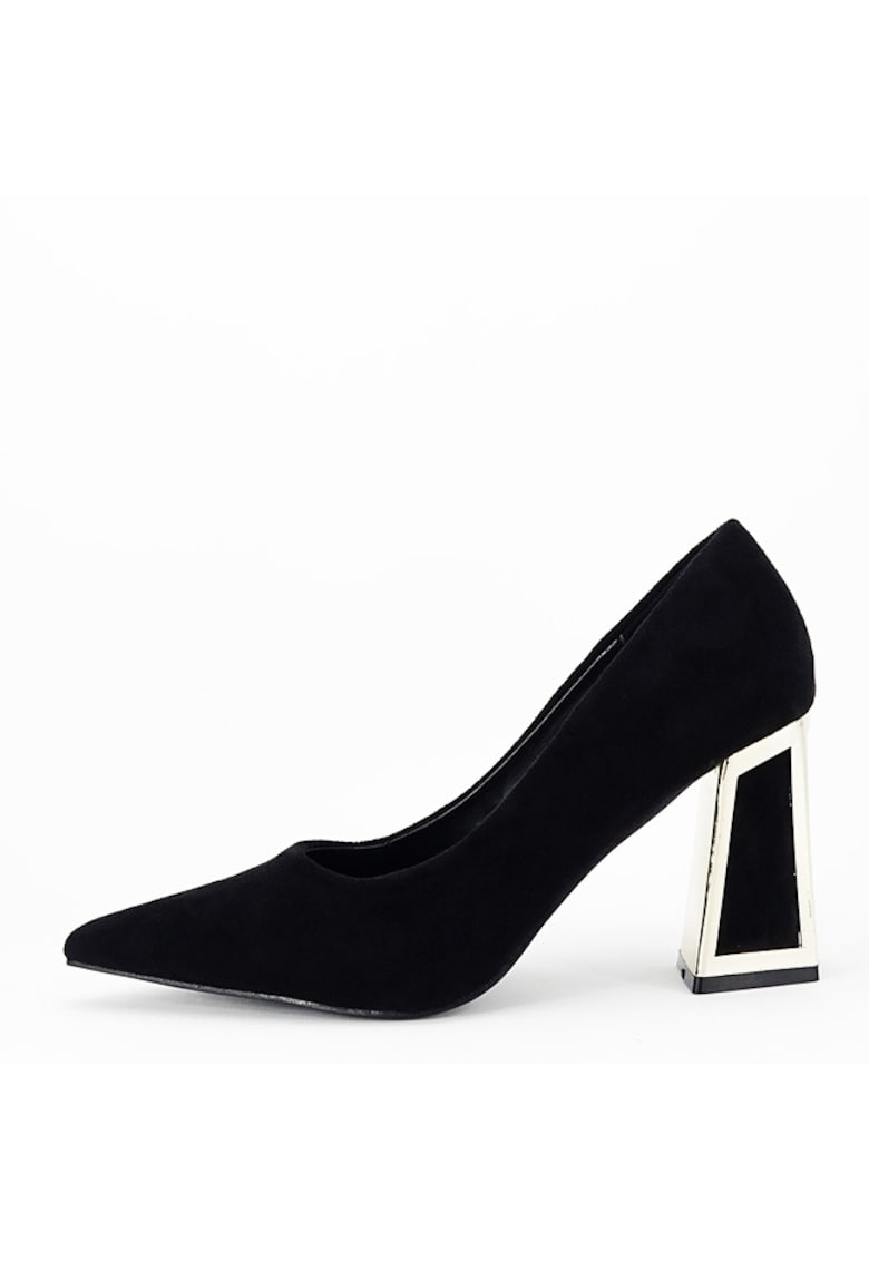 Pantofi negrii cu toc comod 3870 02 15513