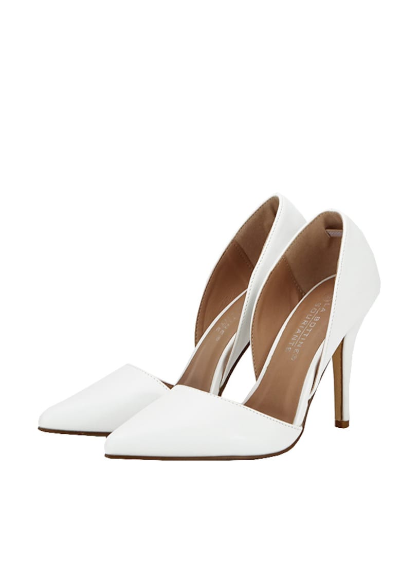 Pantofi albi decupati BLJY6627 01 12402 - Alb