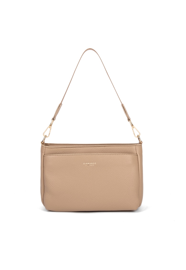 Geanta crossbody de piele ecologica - Maro cafeniu
