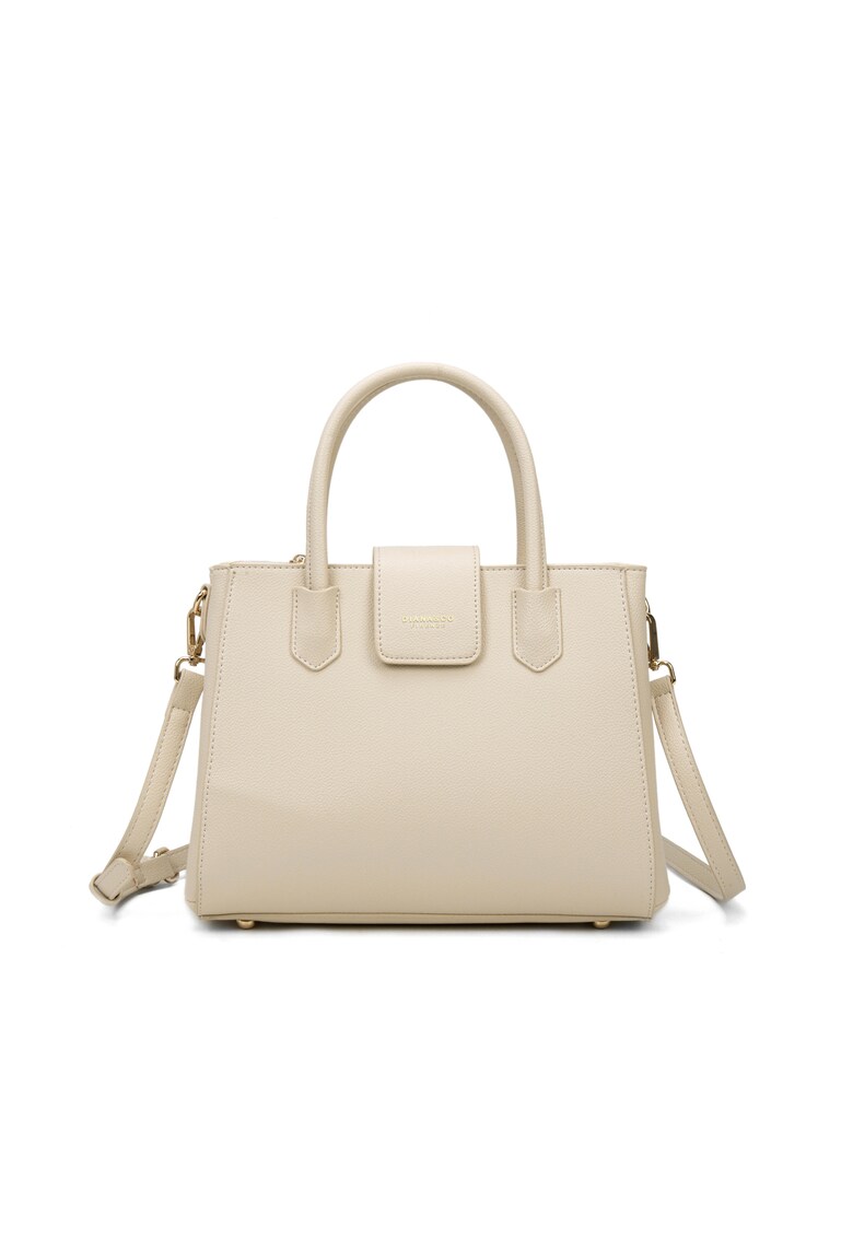 Geanta cu bareta aditionala si maner - Bej