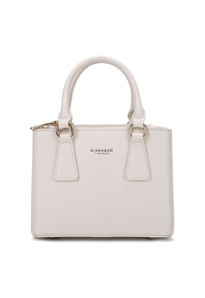 Geanta de piele ecologica cu bareta de umar si logo