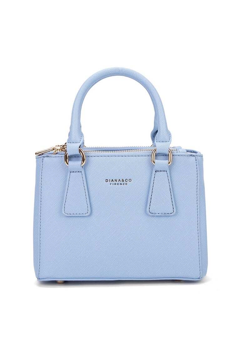 Geanta de piele ecologica cu bareta de umar si logo