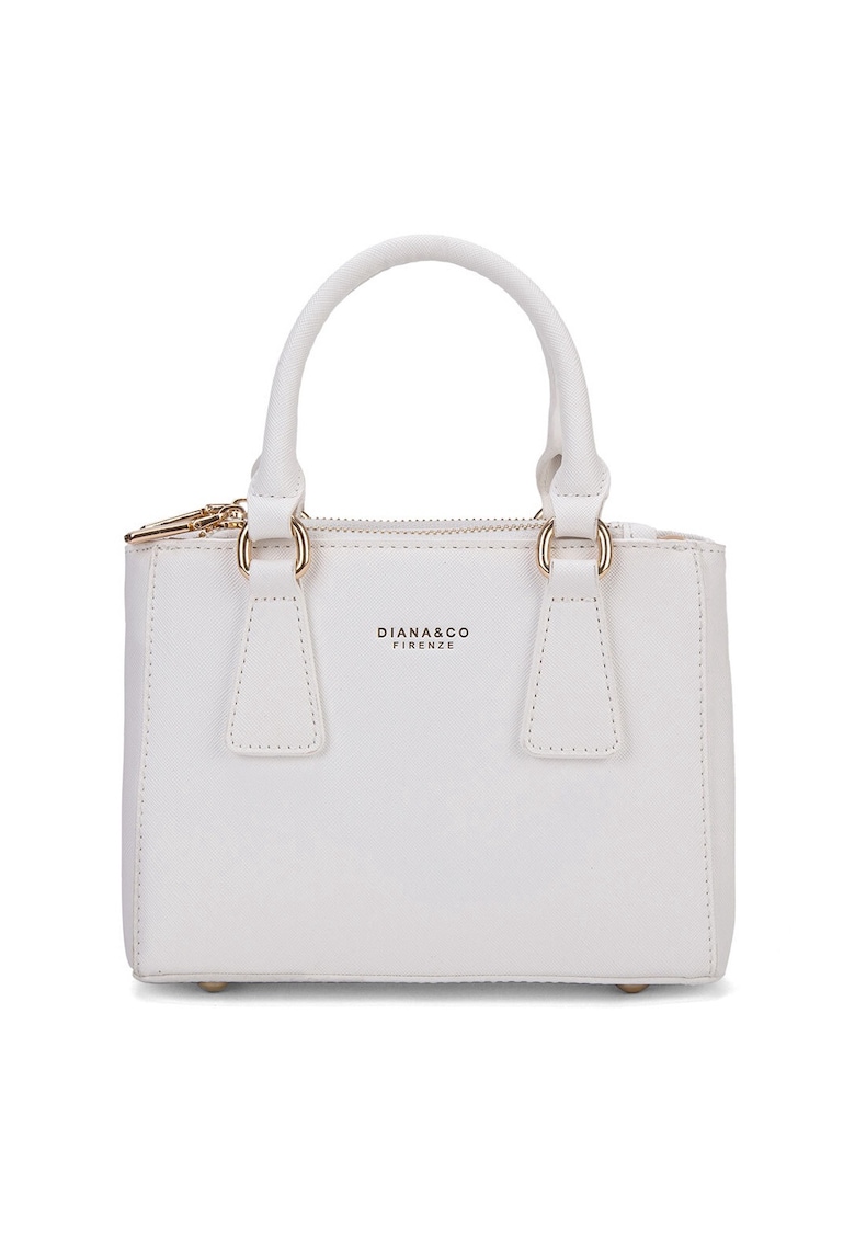 Geanta de piele ecologica cu bareta de umar si logo