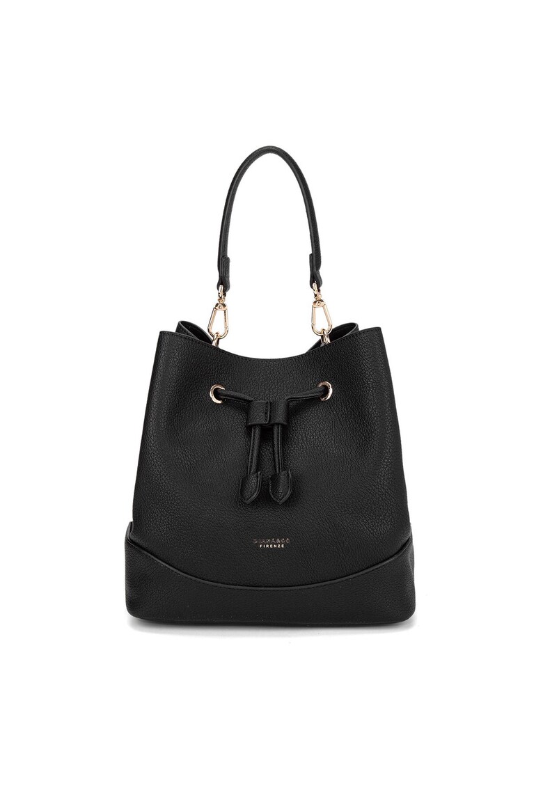 Geanta bucket de piele ecologica cu logo