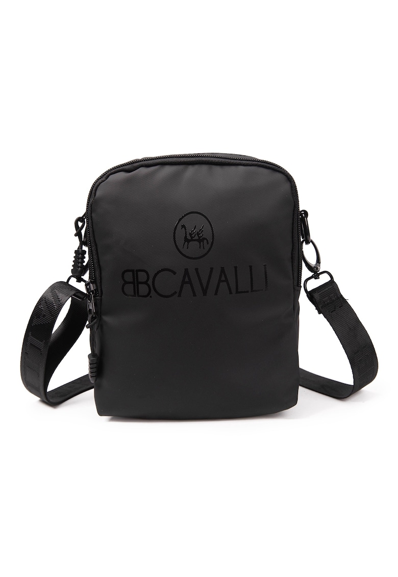 Geanta crossbody cu logo - Negru