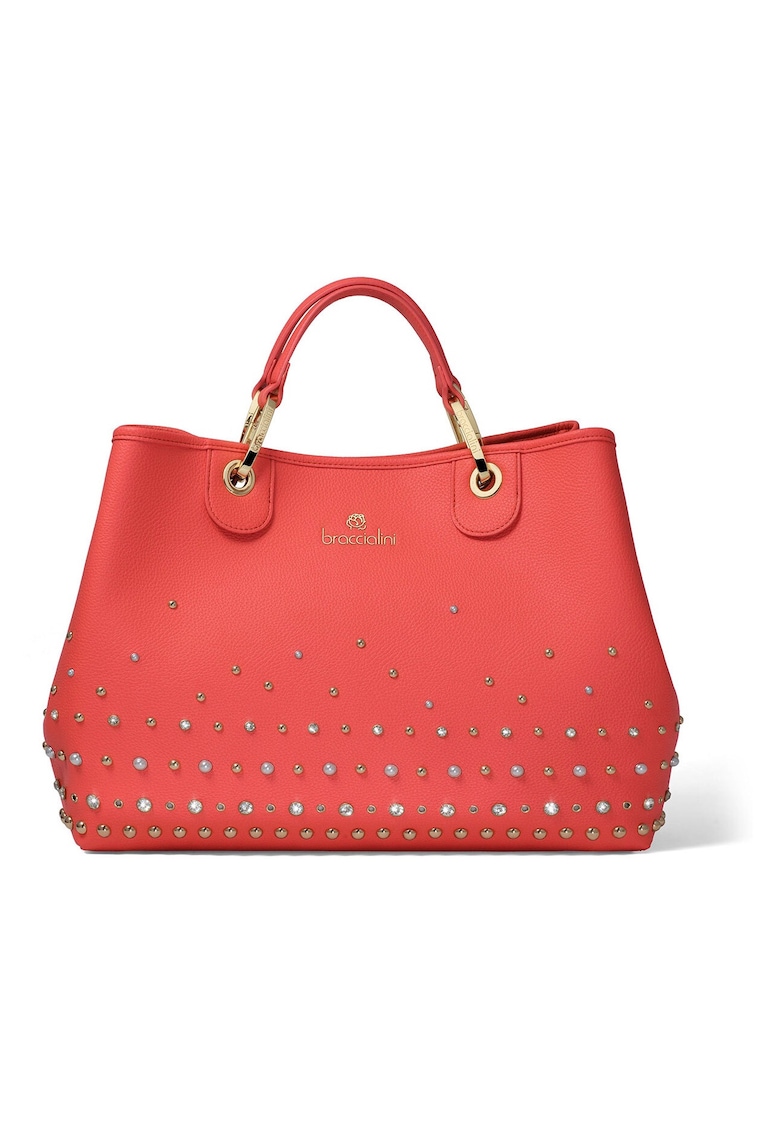 Geanta de piele ecologica cu bareta de umar si geanta-plic detasabila 209859