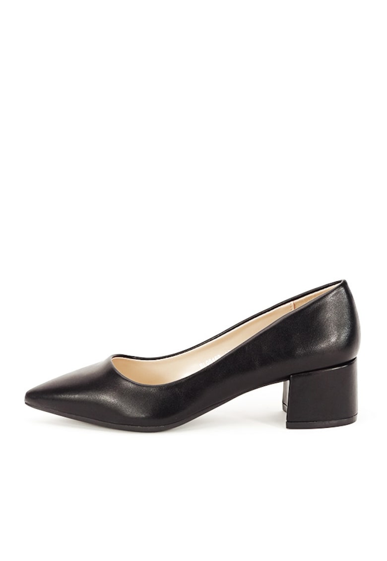 Pantofi negri cu toc mic Elena 01 10177