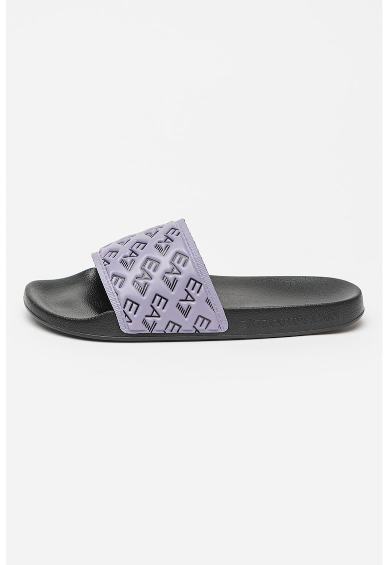 Papuci unisex cu logo stantat