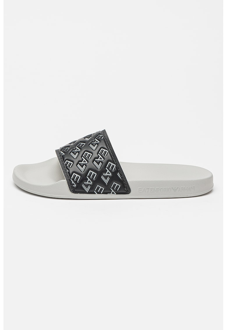 Papuci unisex cu logo stantat