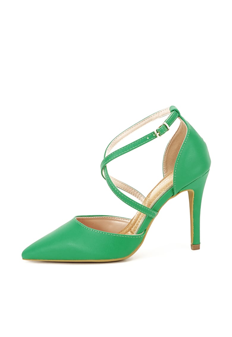 Pantofi verde crud cu toc cui Zoe 04 7622