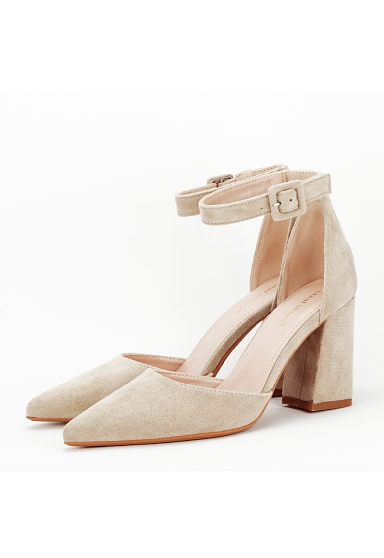 Pantofi bej decupati 8708 04 12440