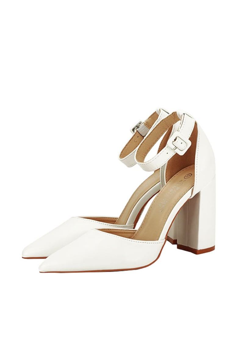 Pantofi eleganti albi BLQ7180 01 11439