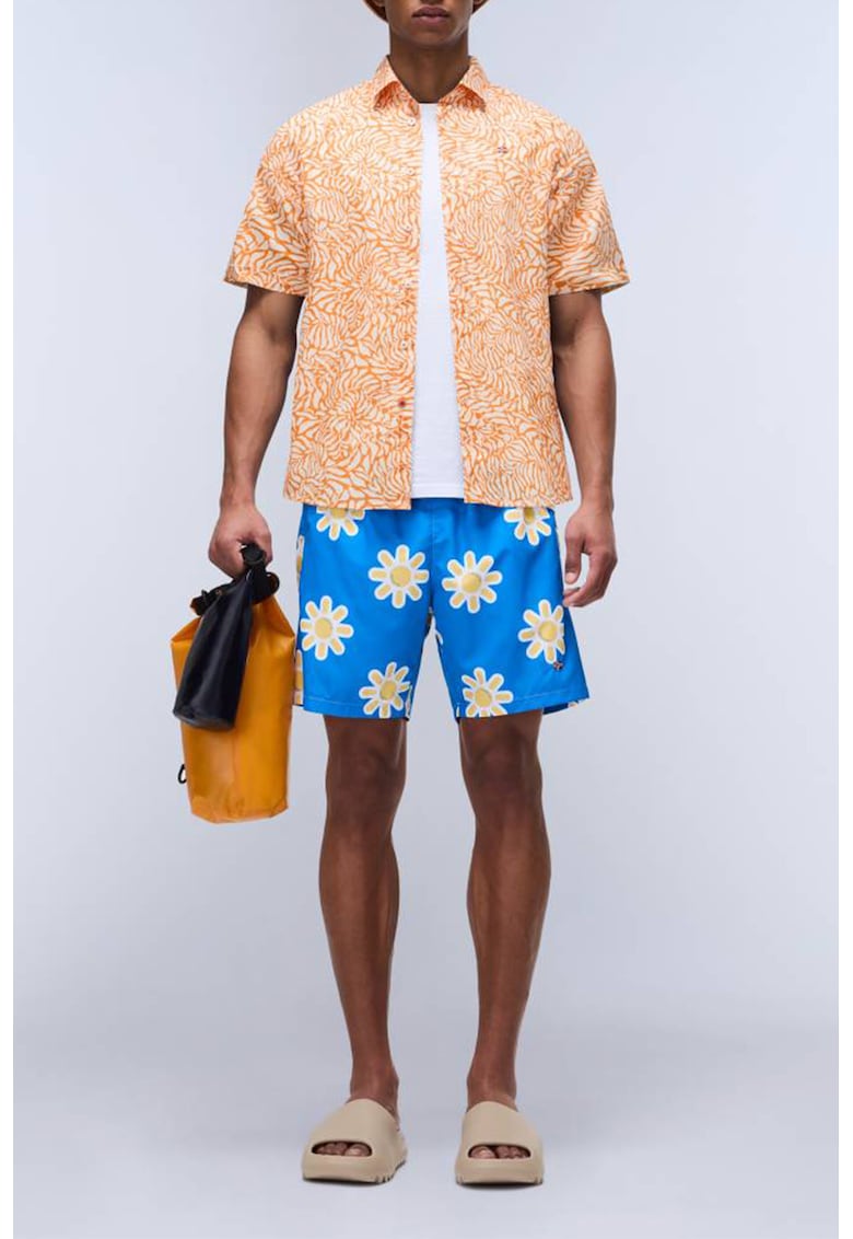 Camasa cu model in carouri si maneci scurte