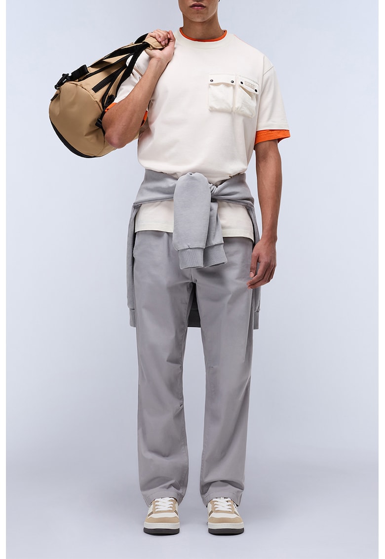 Tricou cu buzunare cu clapa Ravalto - Crem