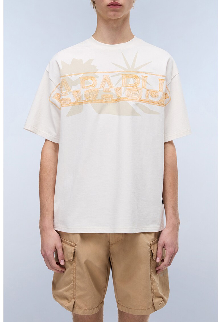 Tricou lejer cu logo brodat