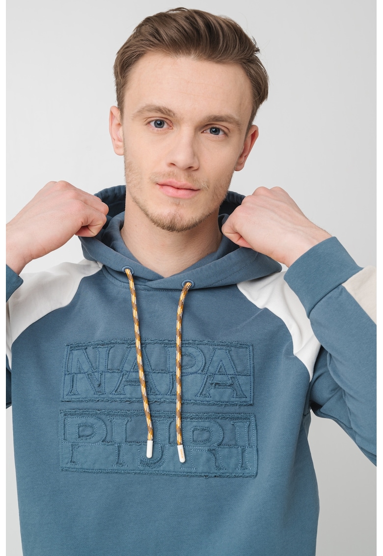 Hanorac colorblock cu logo brodat