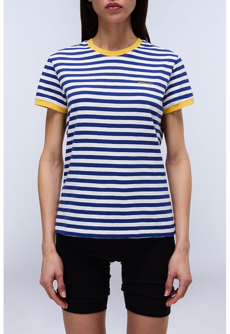 Tricou regular-fit din bumbac cu decolteu la baza gatului
