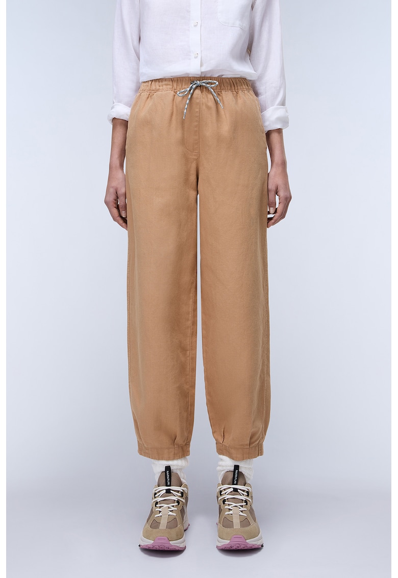 Pantaloni relaxed-fit cu buzunare si talie medie
