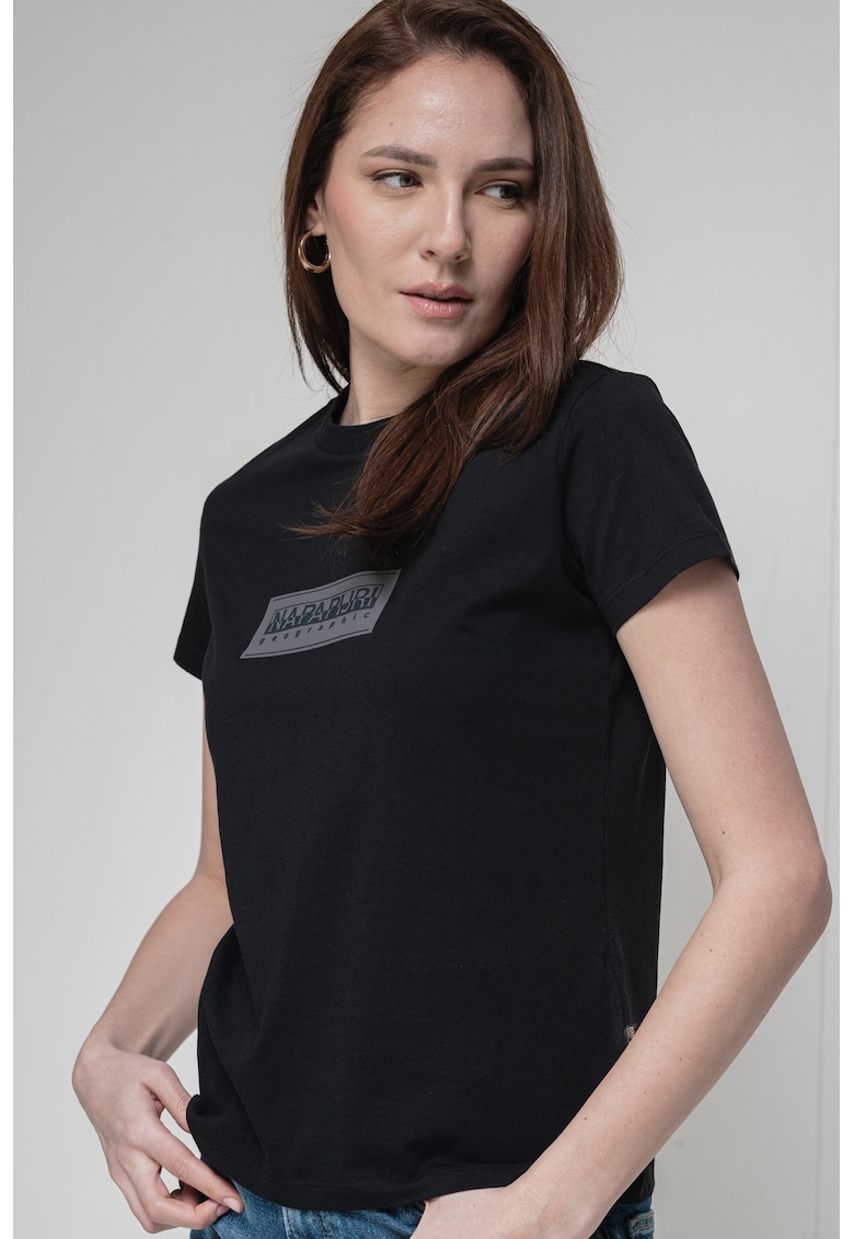 Tricou cu imprimeu logo Box - Negru