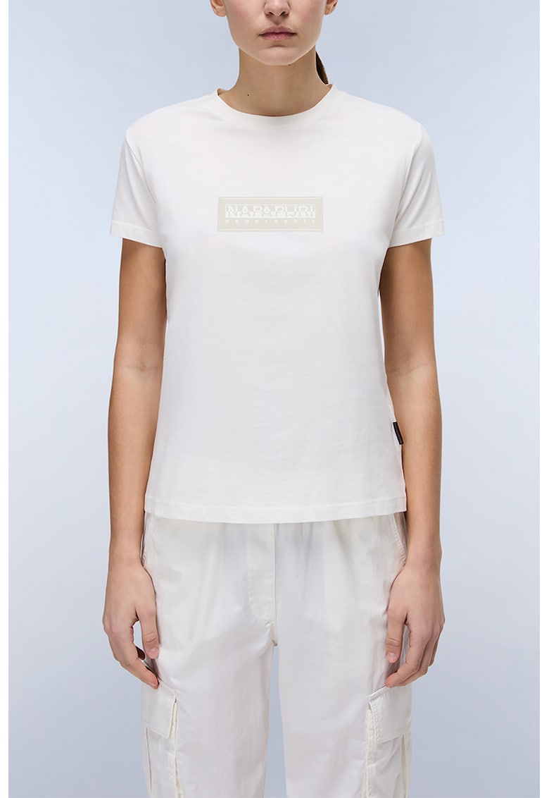 Tricou cu imprimeu logo Box - Alb