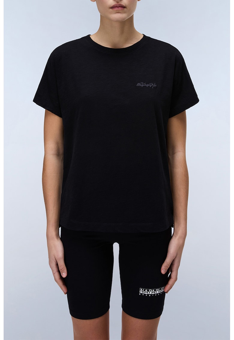 Tricou de bumbac Eclair - Negru