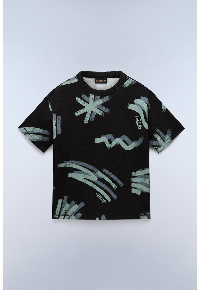 Tricou cu model grafic Lieto - Negru/Gri