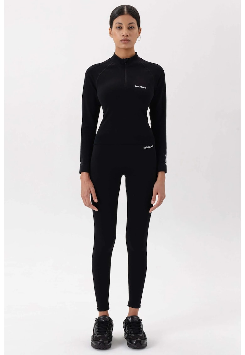 Misaga Seamless Recycled Top Black - Negru