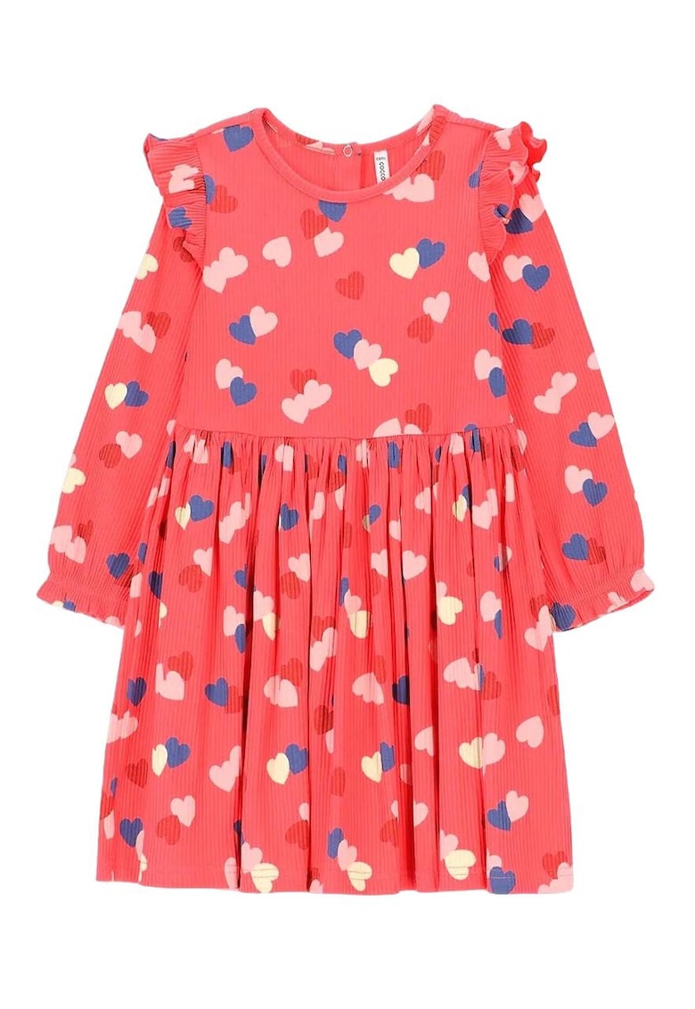 Rochie fete tricot - rosu - Coral