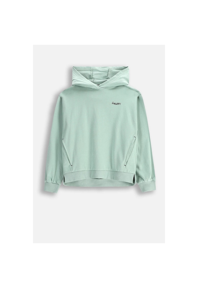 Hanorac pentru fete - verde - bumbac