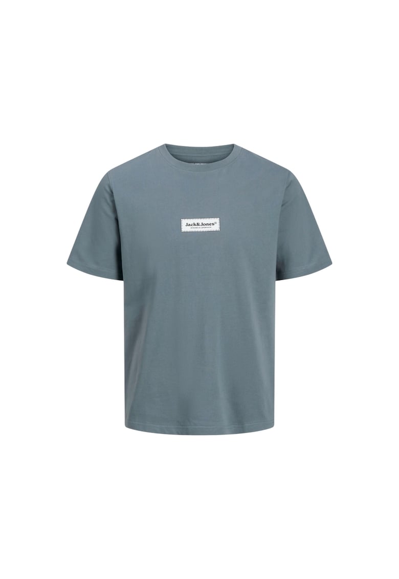 Tricou JACK &JONES Split Fakestitch Branding 40335 - Albastru deschis