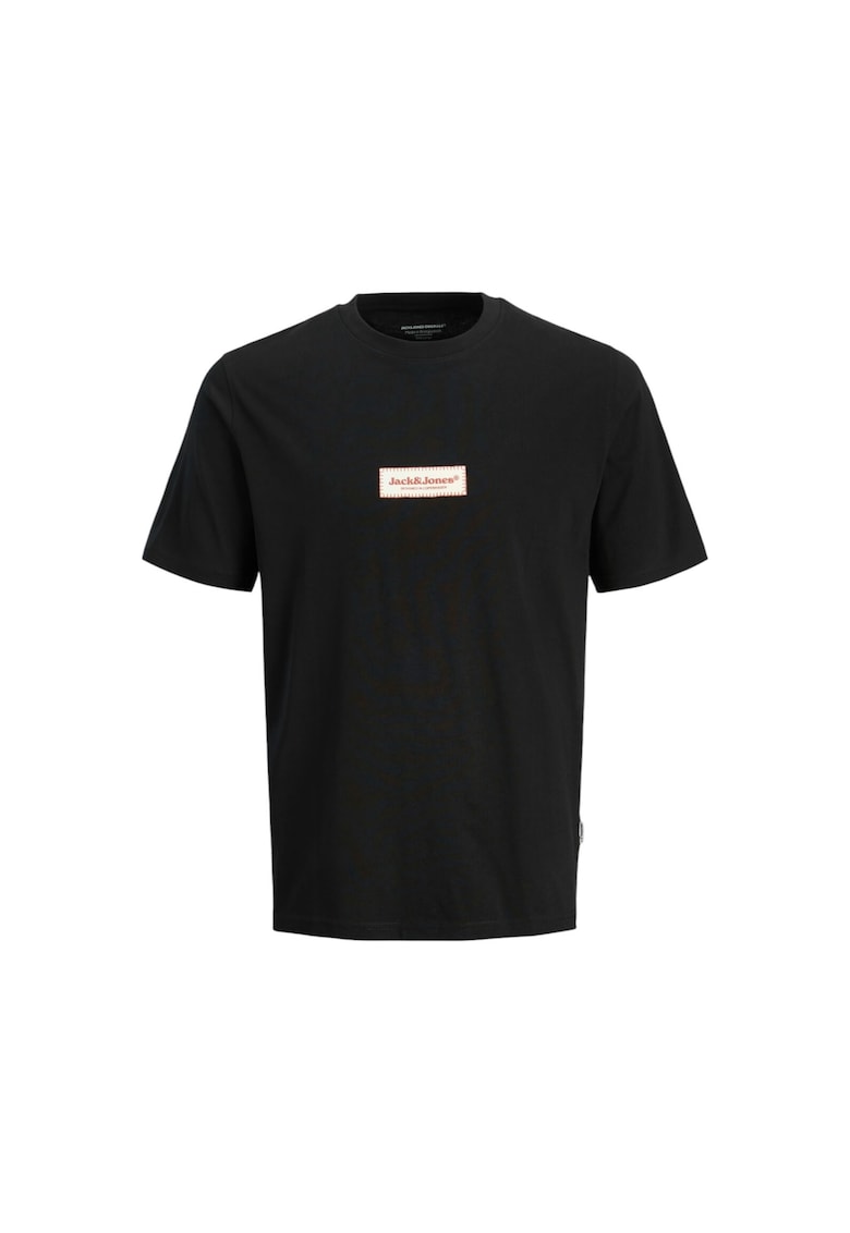 Tricou JACK &JONES Split Fakestitch Branding 40320 - Negru