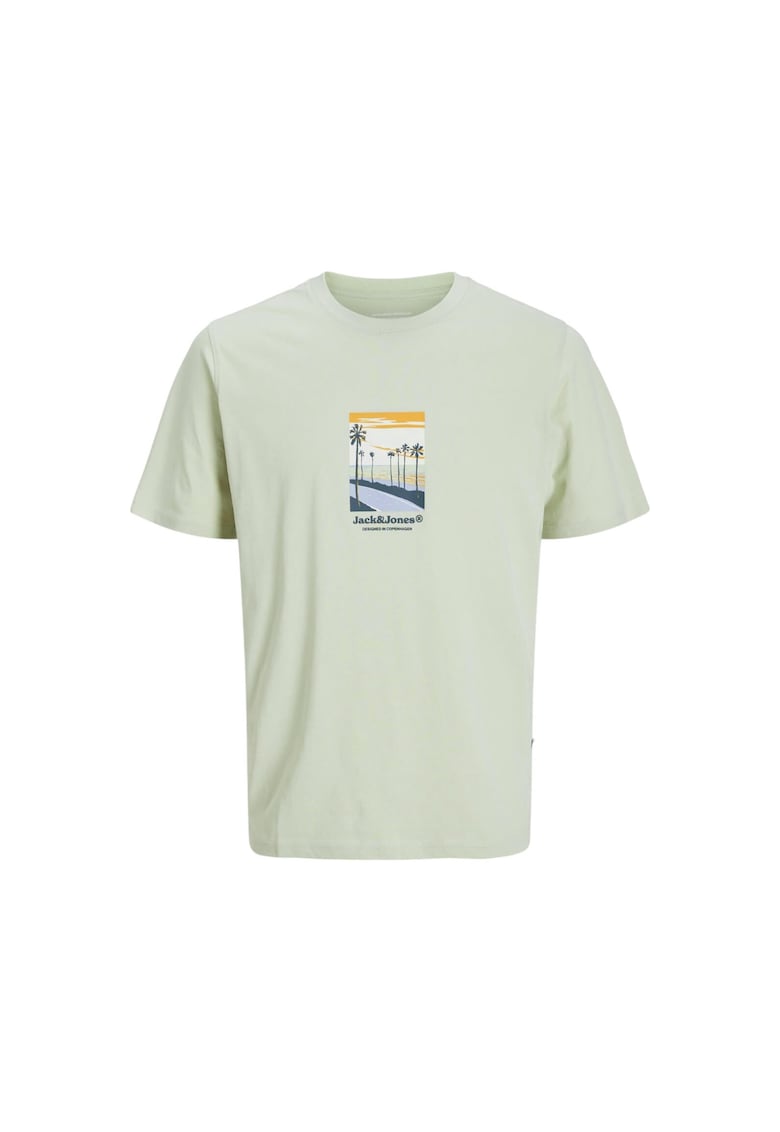 Tricou JACK &JONES Split Graphic Front 40315 - Verde deschis