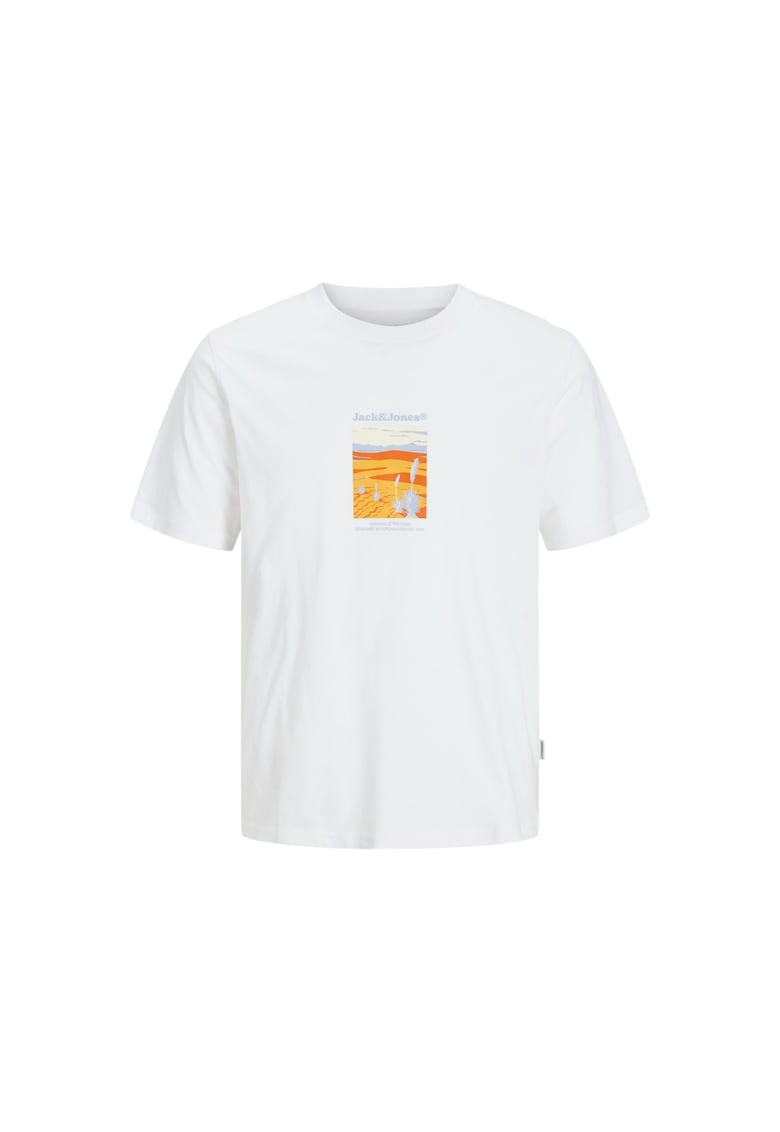 Tricou JACK &JONES Split Graphic Front 40310 - Alb