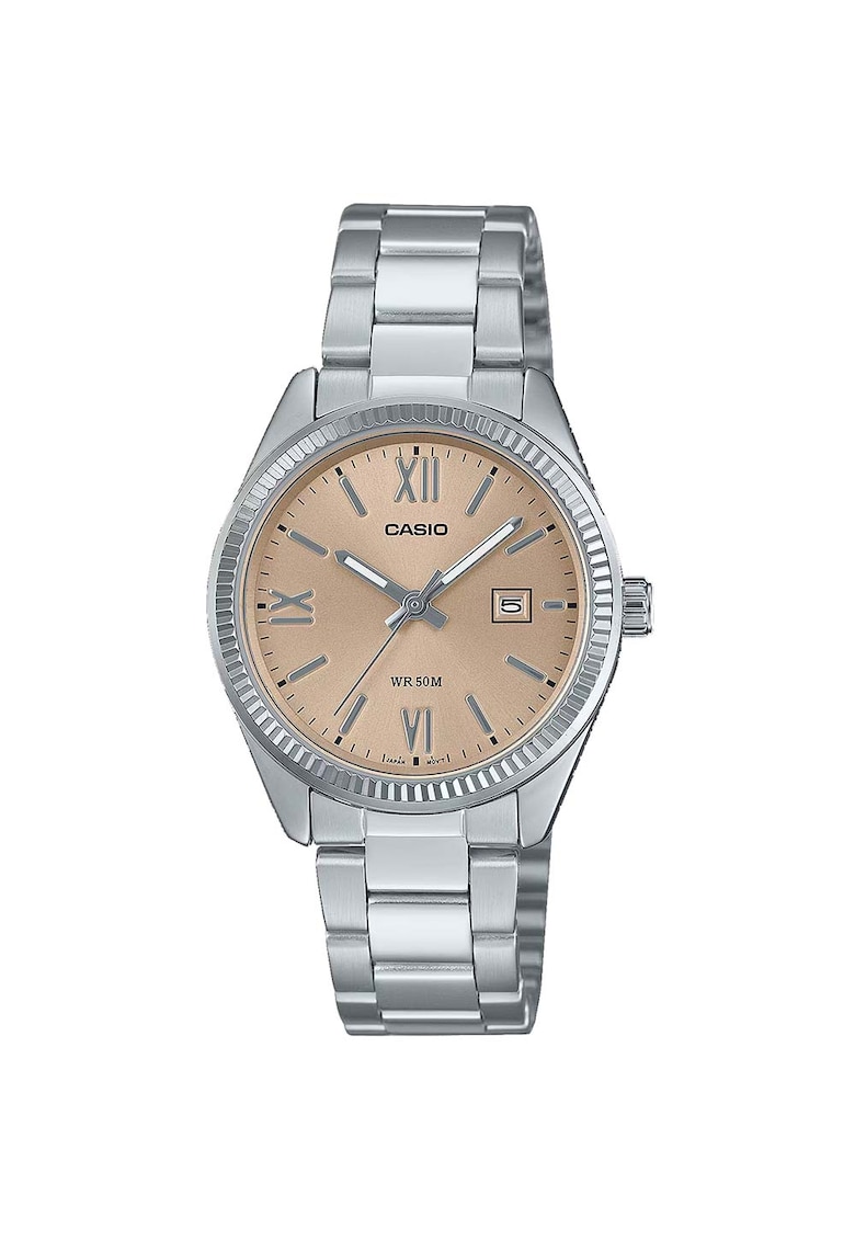 Ceas dama LTP-1302DD-4A2V - inox - cadran piersica - 30.20x08.80mm - rezistent la apa 50M