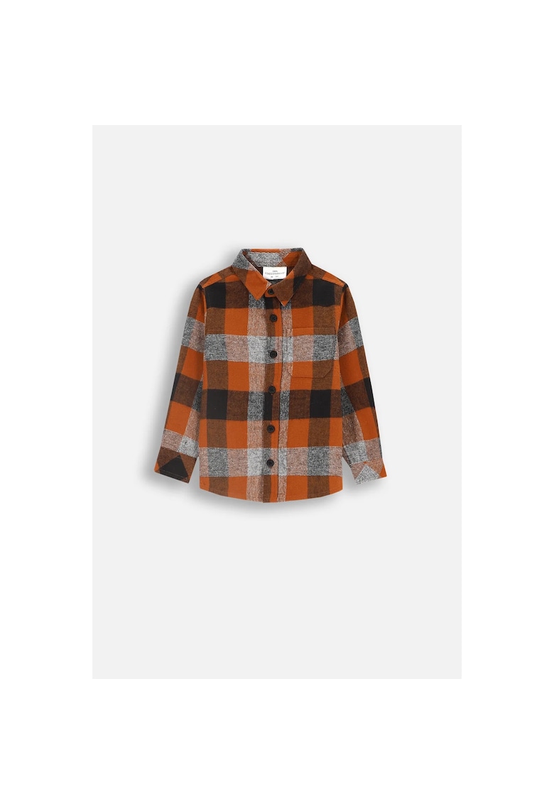 Camasa in carouri cu buzunar pe piept - Multicolor