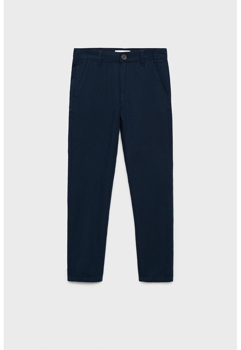Pantaloni skinny din bumbac si in