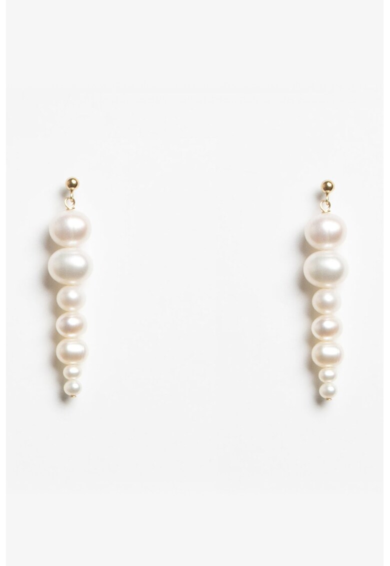 Cercei din aur filat de 14k cu perle de cultura