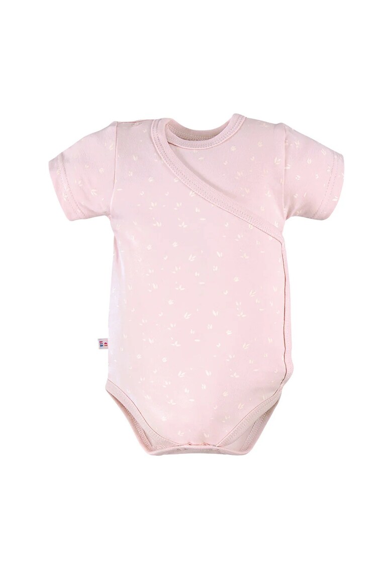 Body cu maneca scurta si model cu floricele -  - Petite - Roz - pentru fetite
