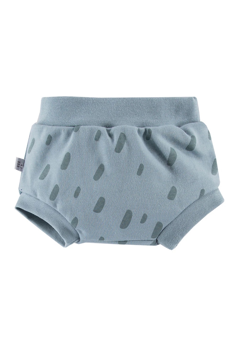 Pantaloni scurti bufanti  Bloomers - Botanic - Verde Pacific cu buline - pentru baietei